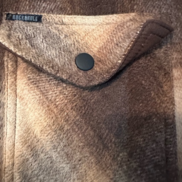 Stages West Rock and Roll  insulated flannel jacket xxl brown - Picture 2 of 5